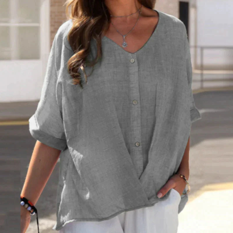 Blusa Mujer Cuello V Ligera