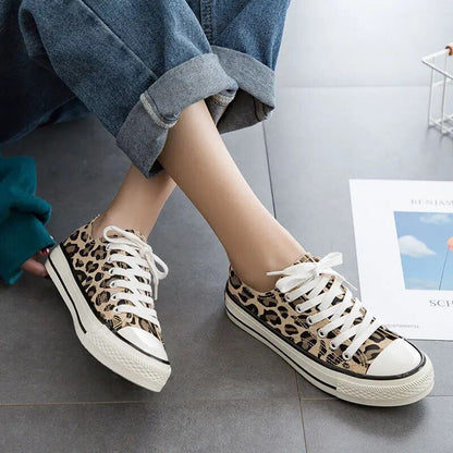 Zapatillas Mujer Piel Leopardo con Plataforma Alta - Vestiria