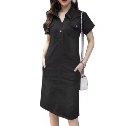 Vestido Jeans Cómodo Diseño Clásico