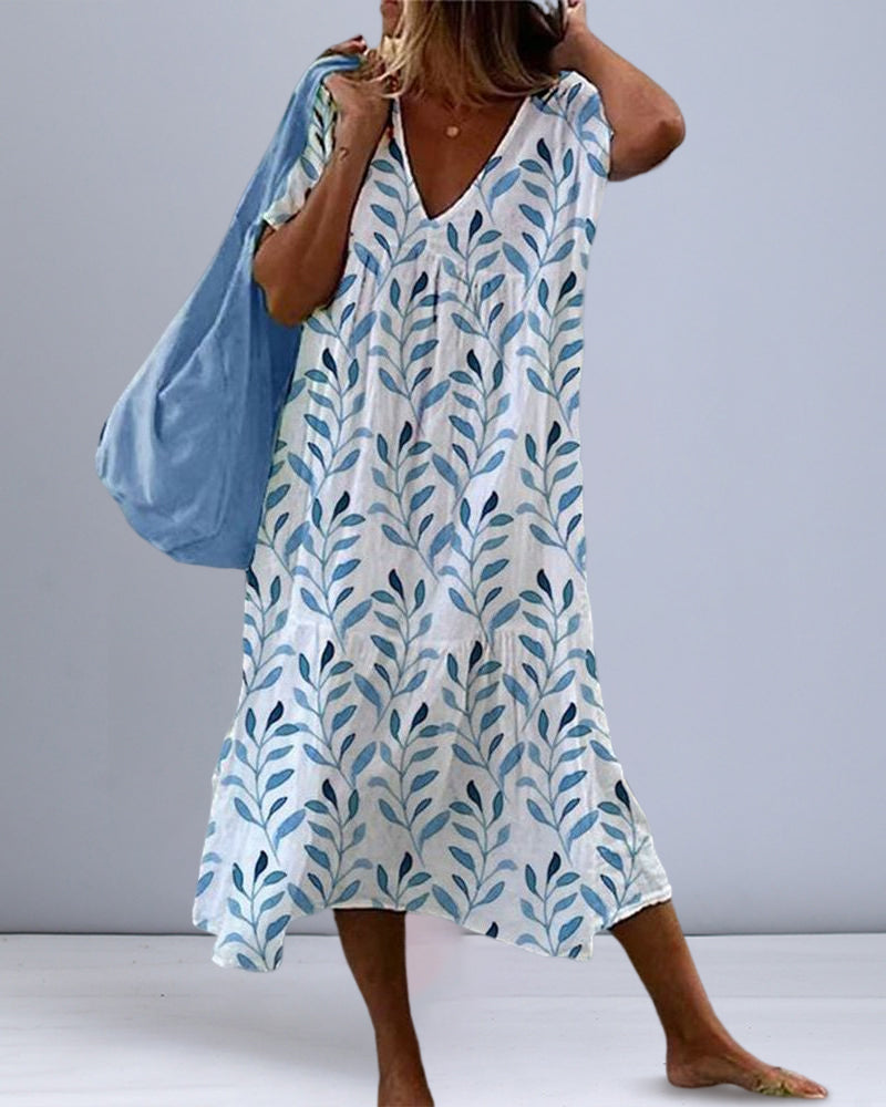 Vestido Verano Ligero Escote V Mujer - Vestiria