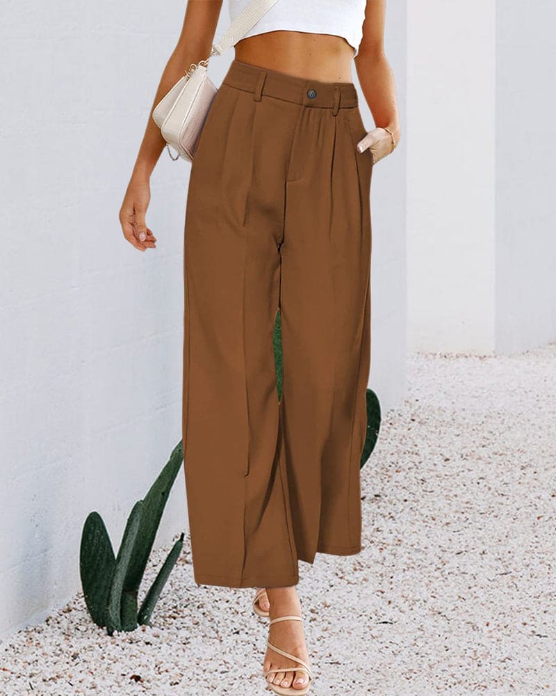 Pantalón Mujer Alto Cintura Ancho