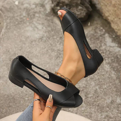 Sandalias de Verano con Tacón Abierto