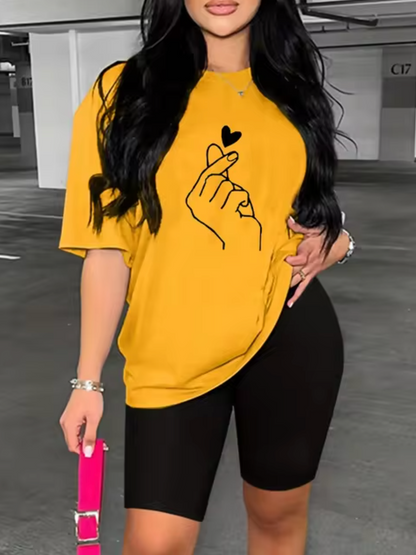Camiseta Estampada Colorida Mujer