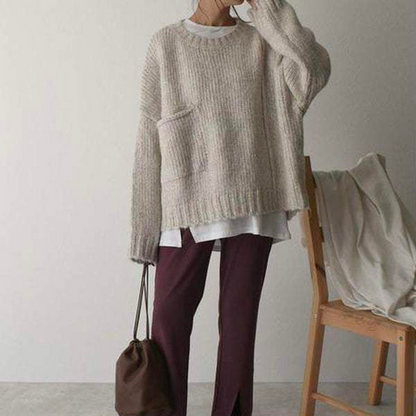 Sudadera Beis con Bolsillos Delanteros