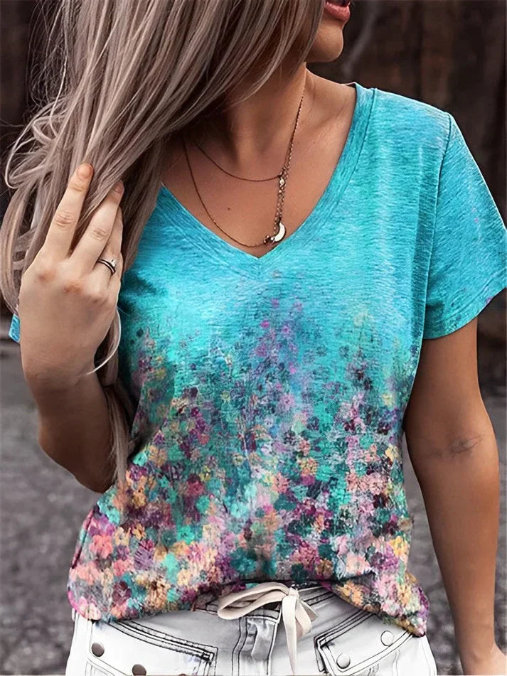 Camiseta Mujer Estampado Flores