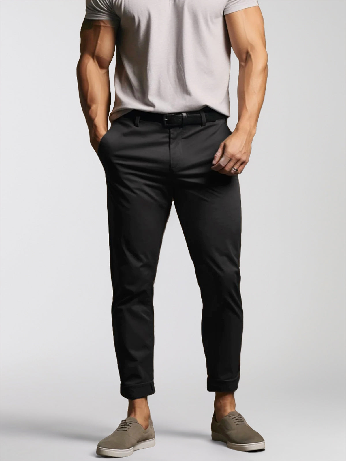 Pantalones chinos elásticos y cómodos de hombre