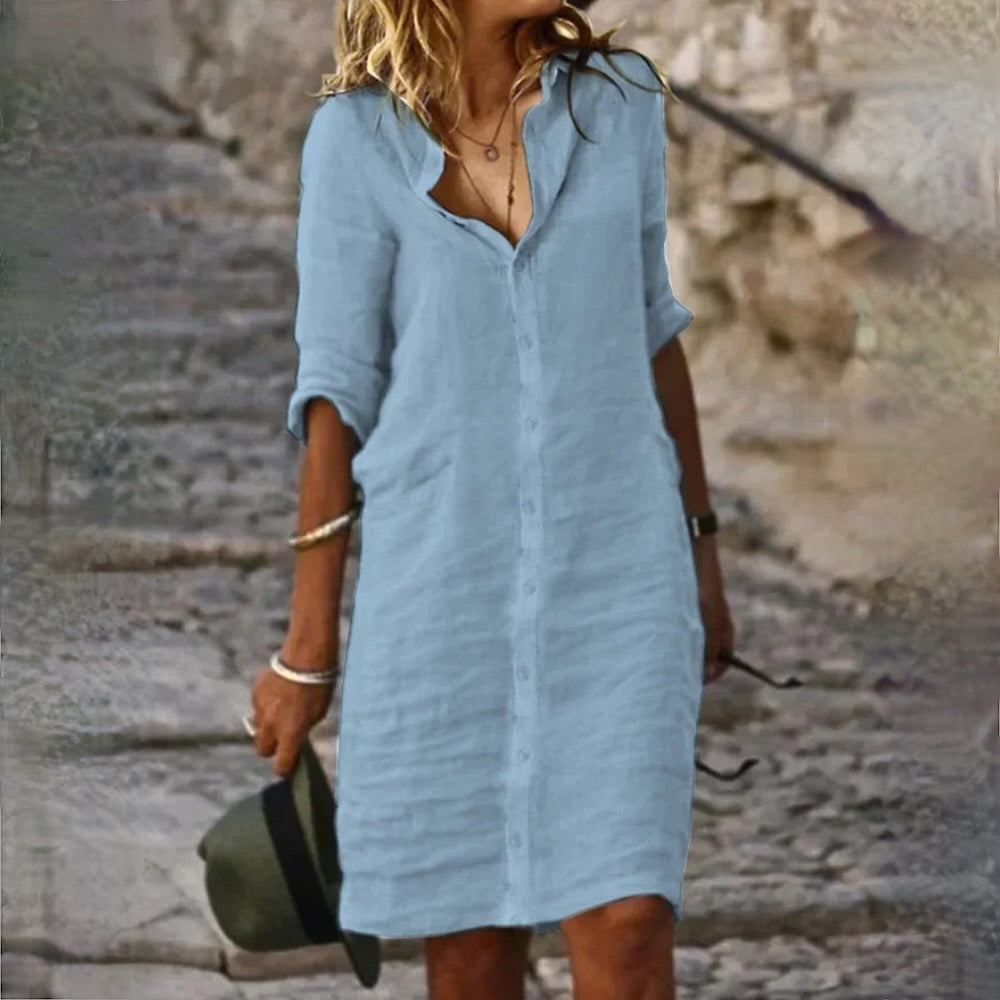 Vestido Femenino Con Estilo Relajado