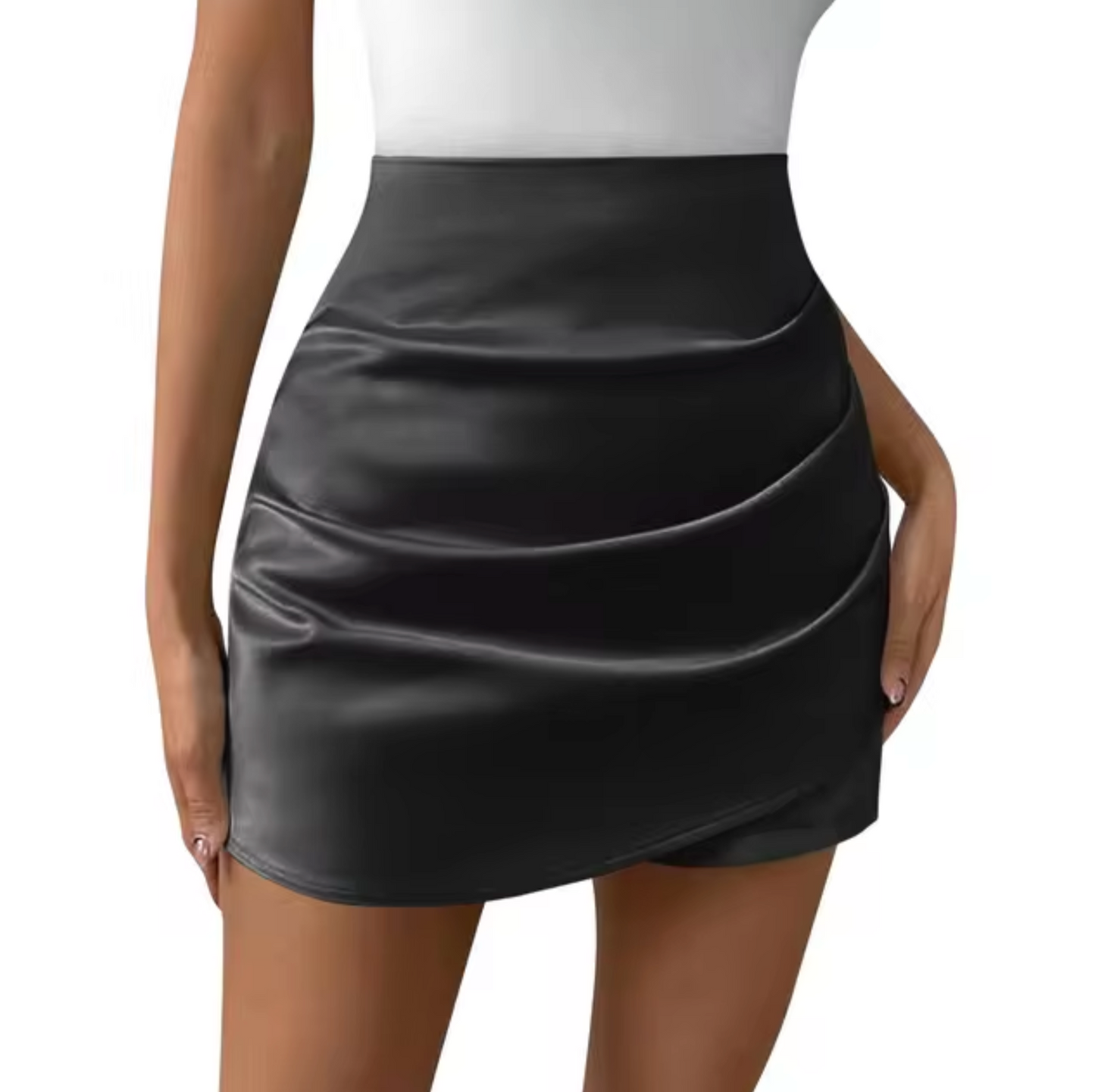 Minifalda de Satín Glamour Mujer