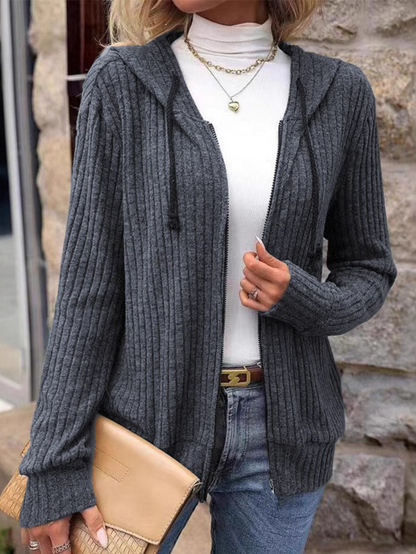 Cárdigan de Punto Cremallera Elegante Mujer