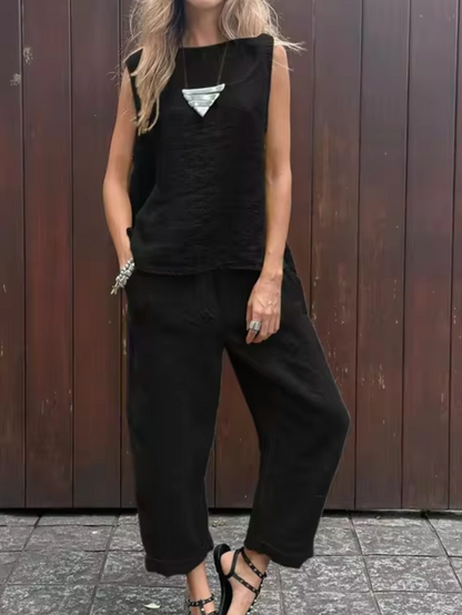 Pantalón y Top de Algodón Cómodes