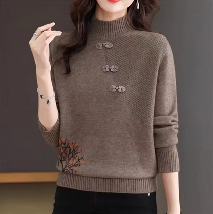 Jersey Cuello Alto Suave Femenino