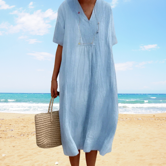 Vestido Verano Ligero con Escote en V - Vestiria