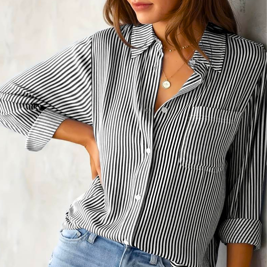Blusa Estampada Rayas Mujer Casual