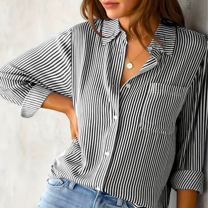 Blusa Estampada Rayas Mujer Casual