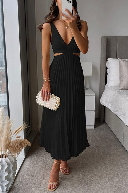 Vestido Midi Primavera con Detalle Escote