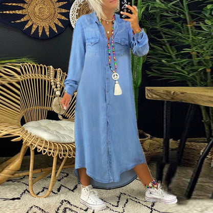 Vestido Vaquero Cómodo Chic Boho