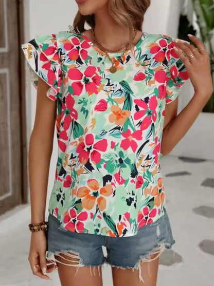 Blusa Estampada Florales Ligera Verano