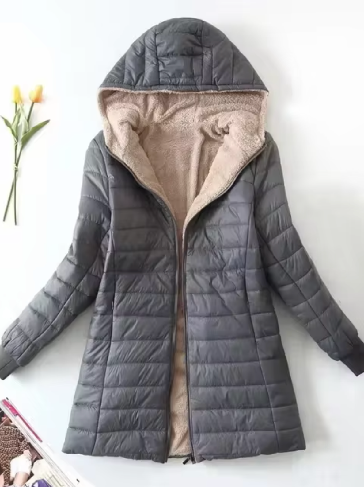 Chaqueta Felpa Suave y Caliente