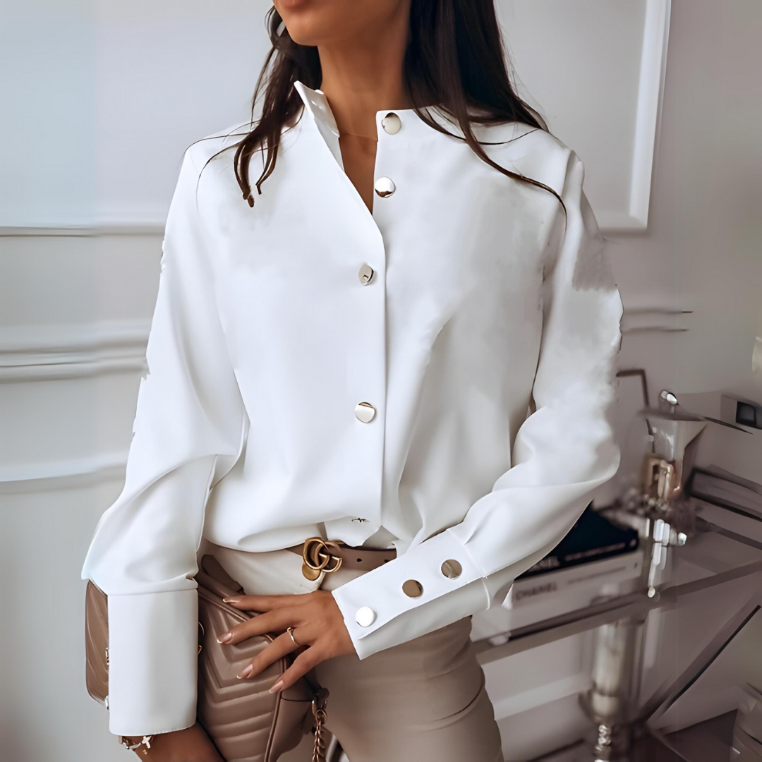 Blusa Elegante Mujer con Detalle Botones - Vestiria