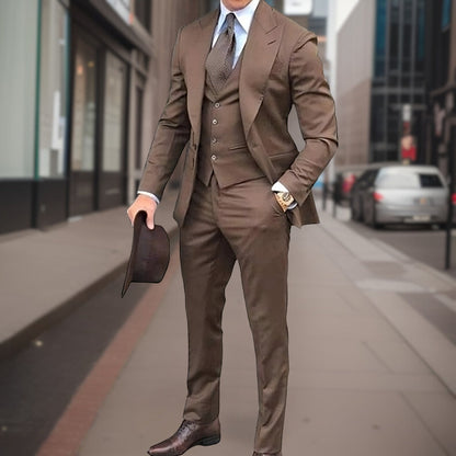 Traje Clásico Tres Piezas Elegante