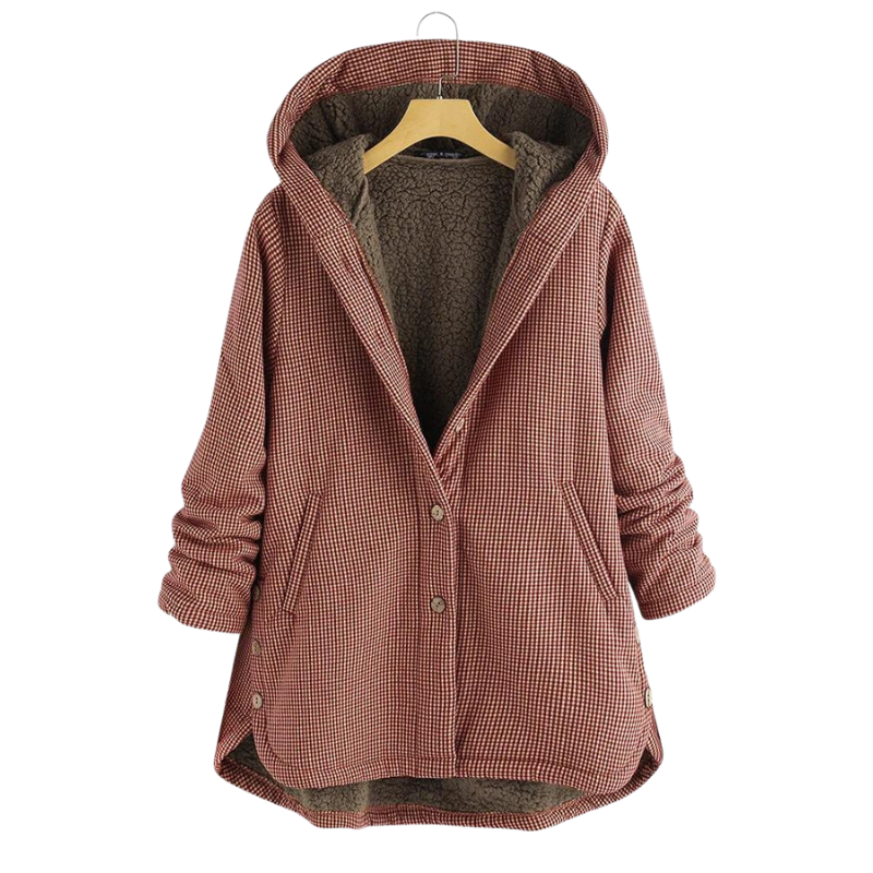Chaquetón Felpa Capucha Abultado Cálido