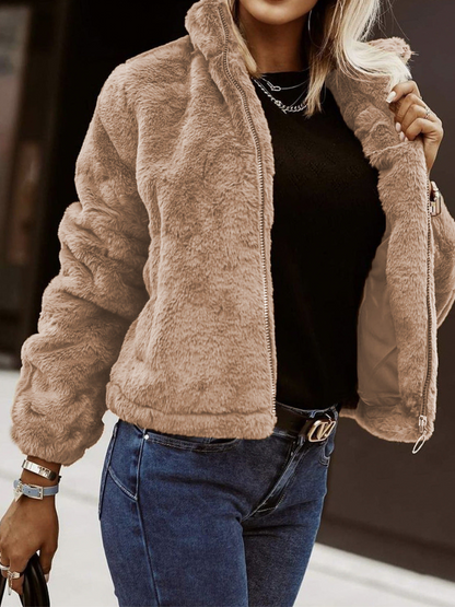Chaqueta Oversize Forro Polar Abultada Cálida