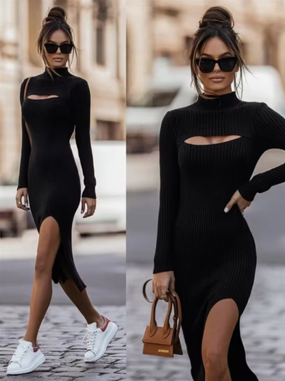 Vestido Céleste de Punto ajustado