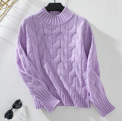 Jersey Cálido Punto Cuello Alto
