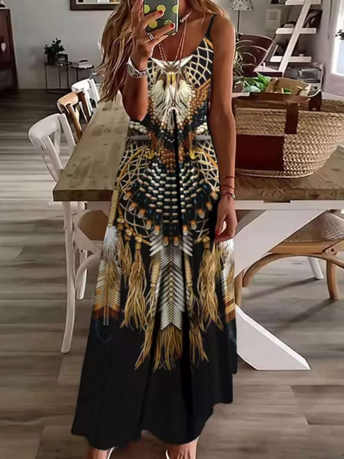 Vestidos Boho Grande Estilo Retro