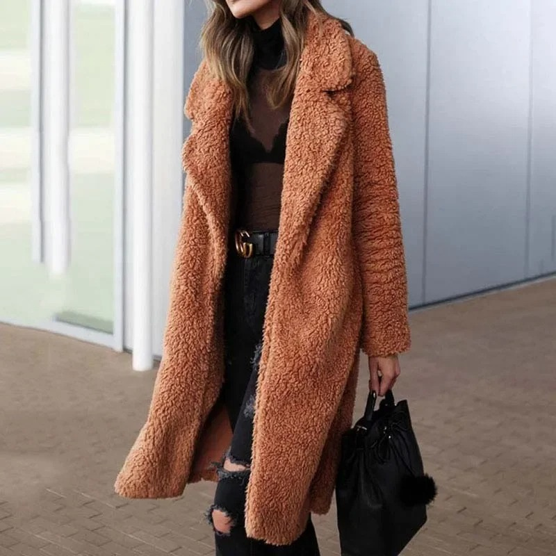 Abrigo Teddy Cálido Mujer Invierno