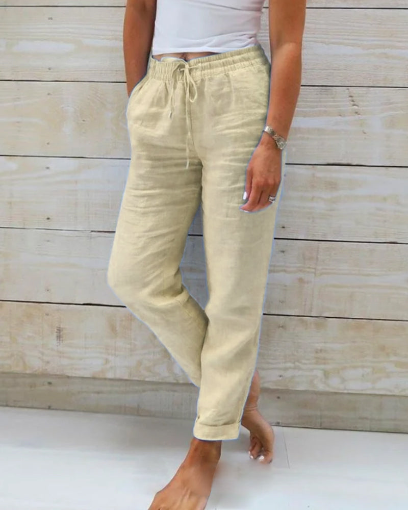 Pantalón ligero elástico para verano Mujer