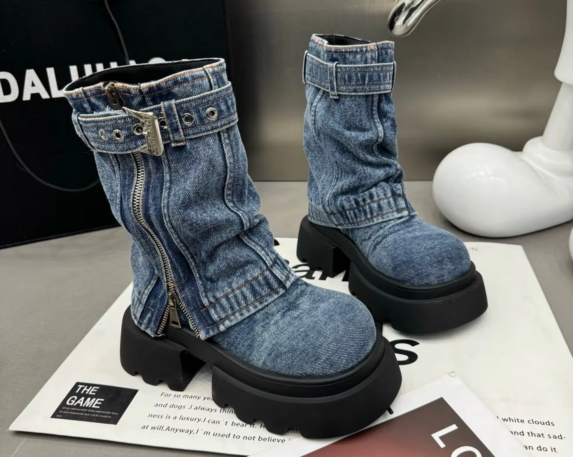 Botas Vaqueras Tacones Altos Mujer - Vestiria