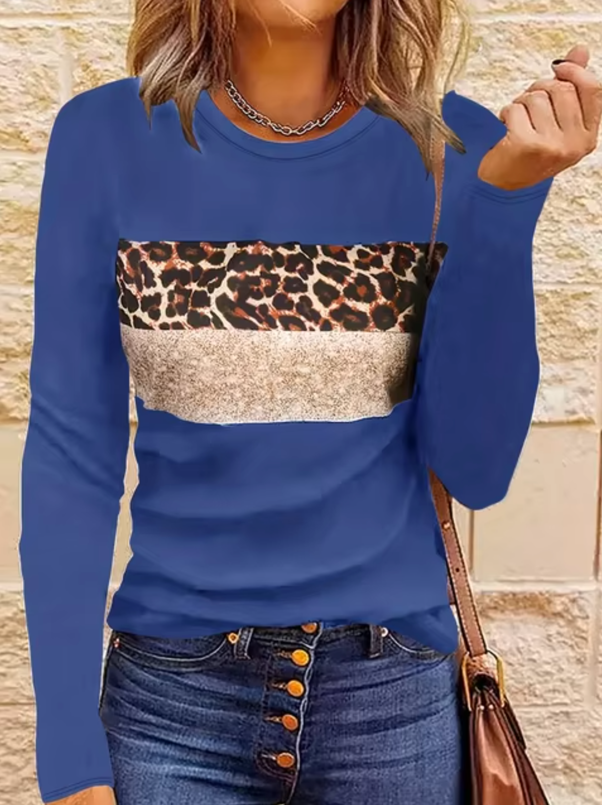 Camiseta Leopardo Mujer Manga Larga