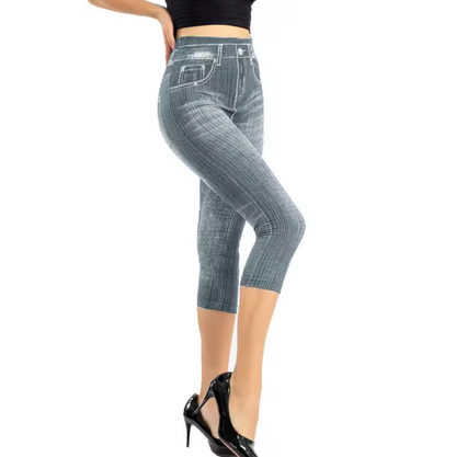 Leggings Cintura Alta Estampado Jeans