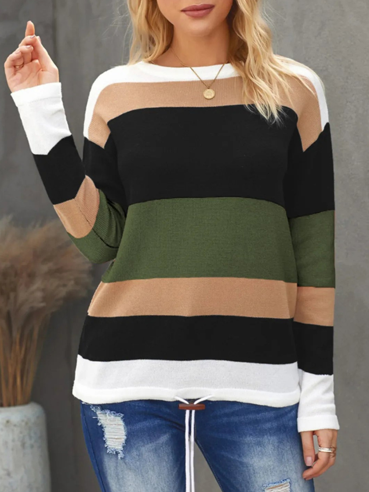Sudadera Rayas Cómoda Manga Larga - Vestiria
