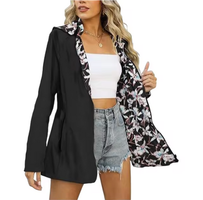 Chaqueta Reversible con Capucha y Estampado Diseño