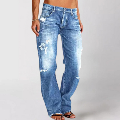 Pantalones vaqueros cómodos talle bajo estilo casual
