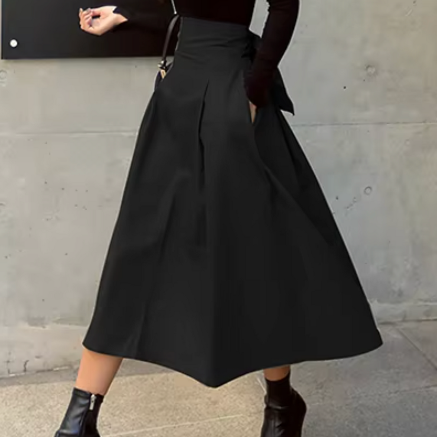 Falda Larga Estilo Pajarita Elegante