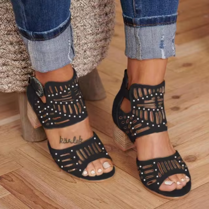 Sandalias de Tacón de Mujer con Tiras