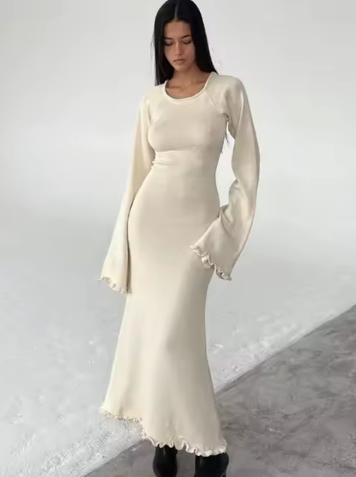 Vestido Mujer Algodón Volantes Florales