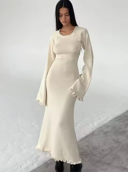 Vestido Mujer Algodón Volantes Florales