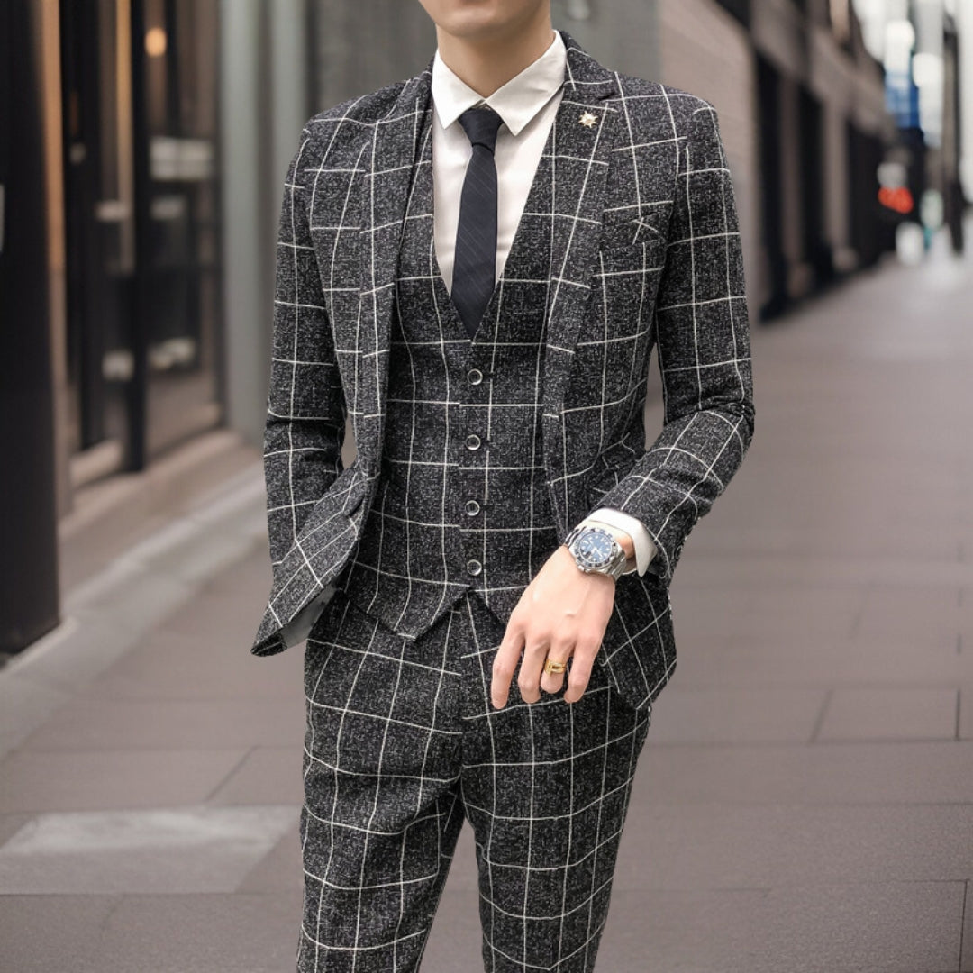 Traje Formal Slim Fit 3 Piezas Elegante - Vestiria