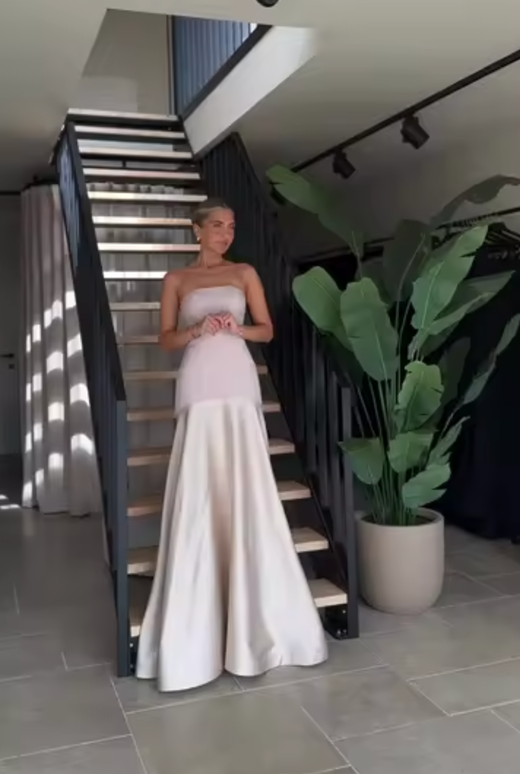 Vestido Largo sin Tirantes Chic Floral