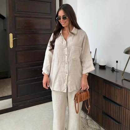 Conjunto suelto clásico para mujer elegante