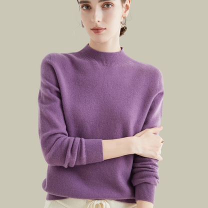 Jersey Mujer Lana Merino Cuello Alto Abrigado - Vestiria