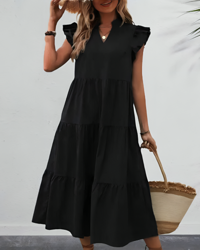Vestido Boho Flojo con Volantes - Vestiria