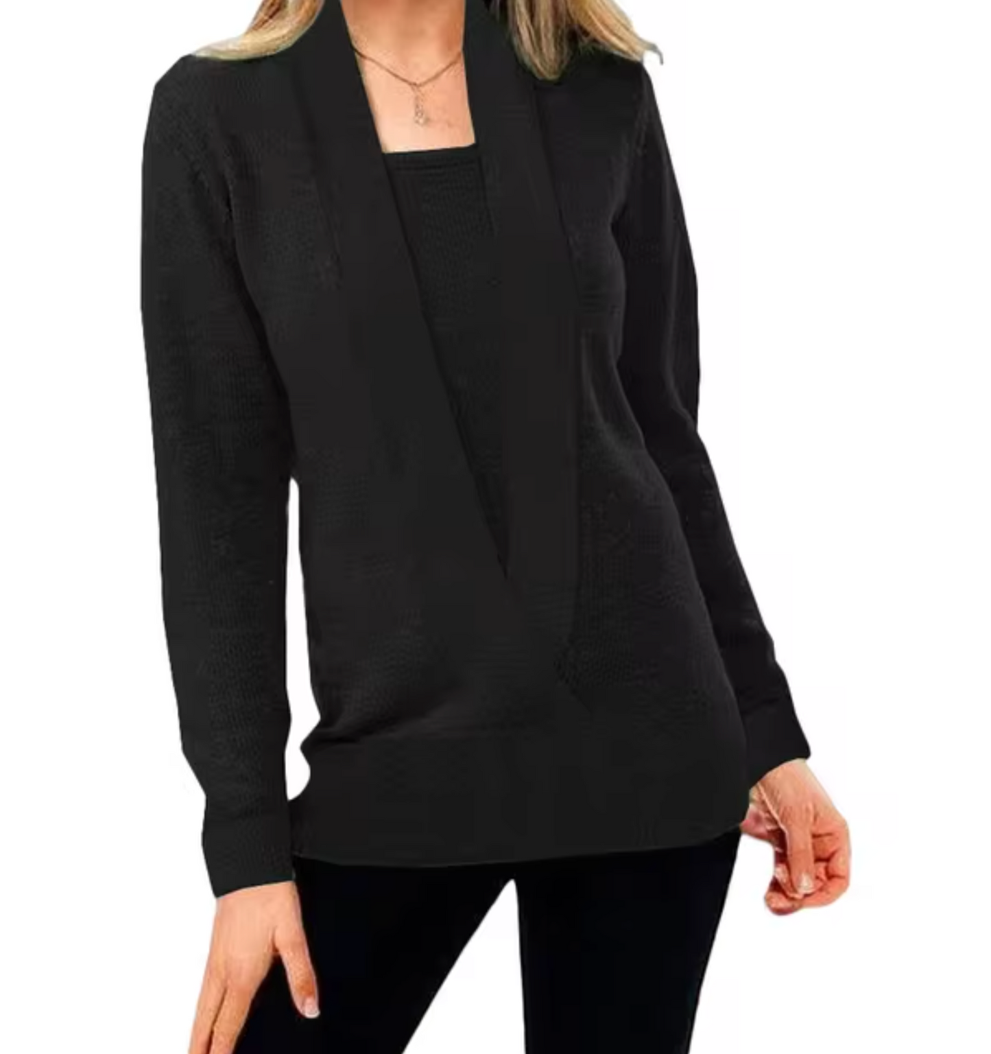 Jersey Punto Escote V profundo Mujer