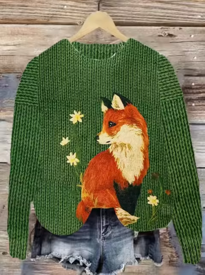 Sudadera de punto con estampado moderno