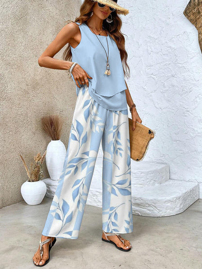 Traje de verano estampado fresco - Vestiria