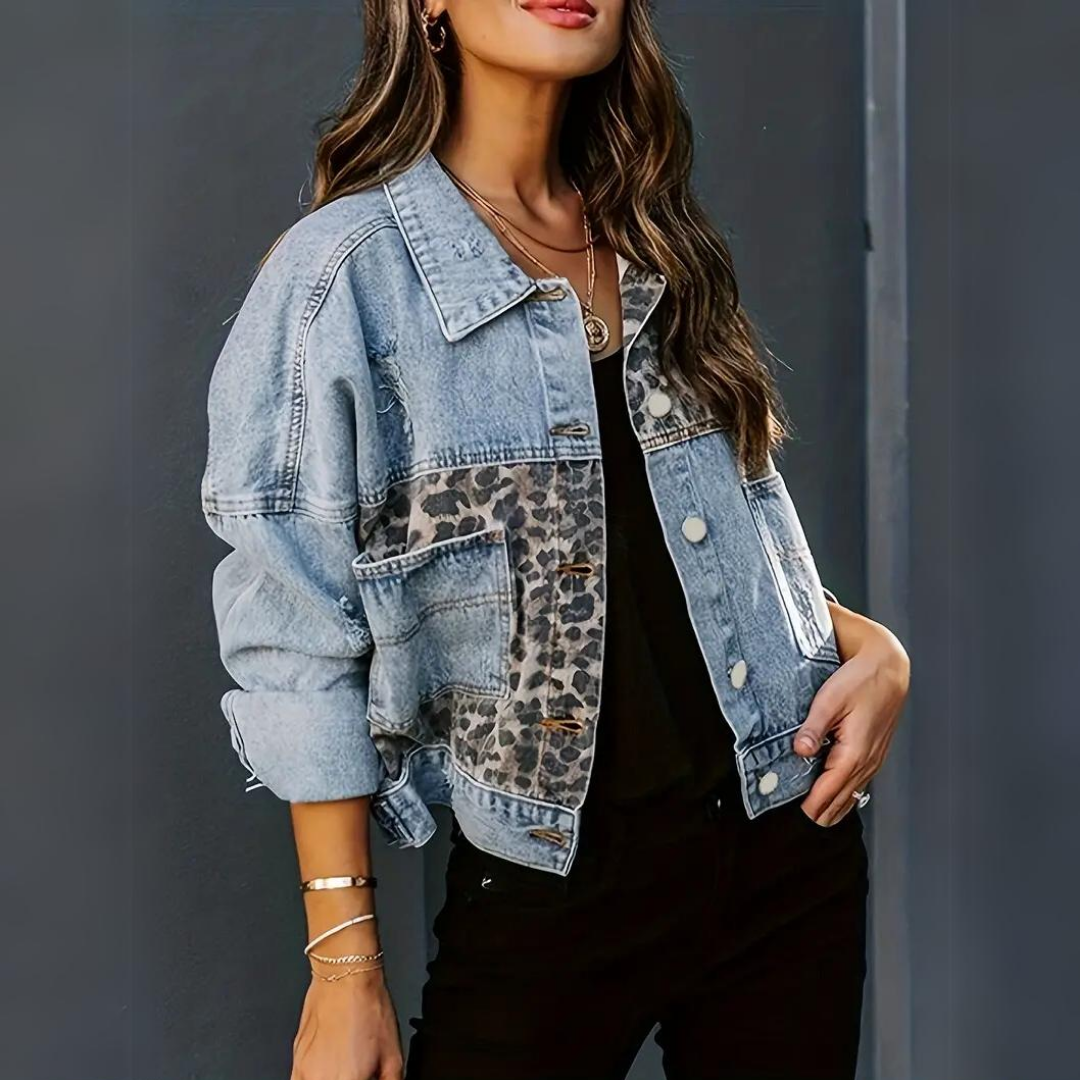 Chaqueta de mujer estampada animal print